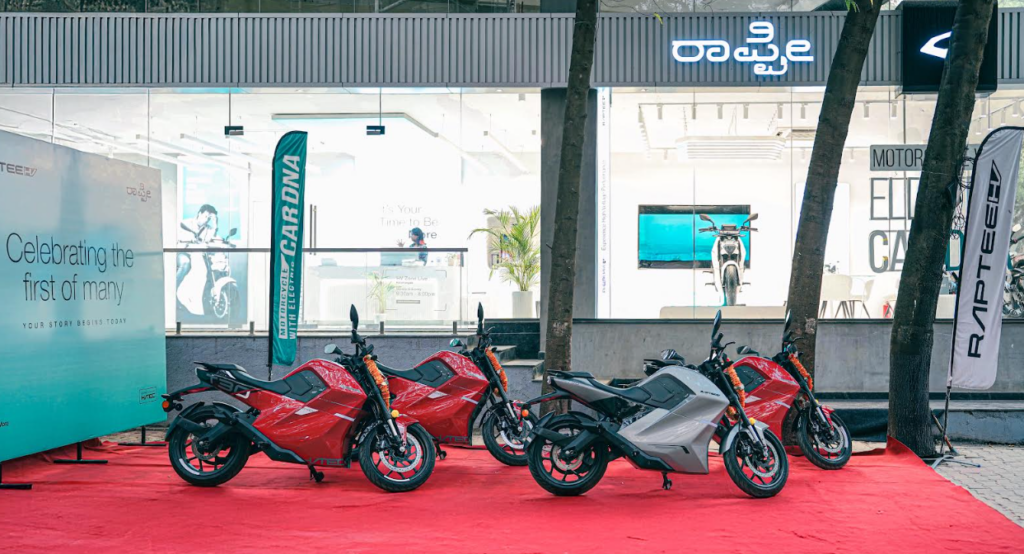Raptee.HV Starts Electric Bike Deliveries in Bengaluru, Opens HSR Layout Service Centre